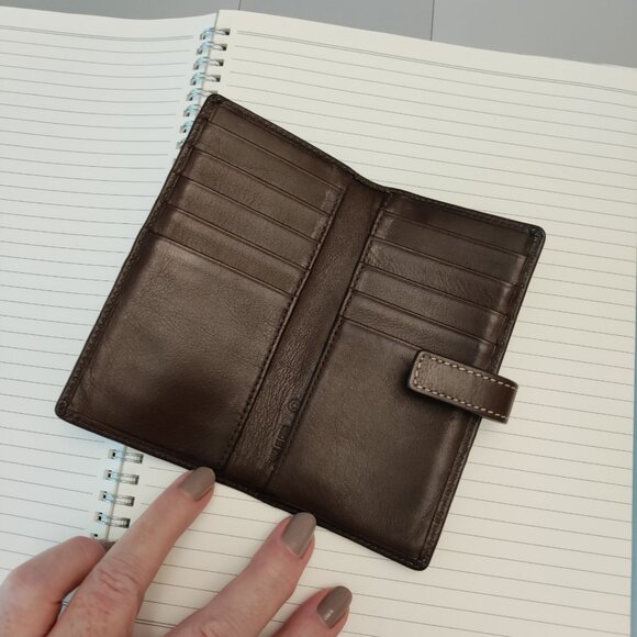 Vintage Coach Brown Leather Card Wallet - Picture 5 of 11